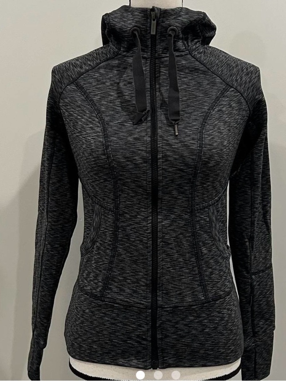 Athleta Gray Heather Full-Zip Hoodie Jacket XL